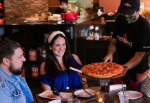 Image: Diana and her family enjoying a meal at Portofino Coal Fired Pizza in Homestead
