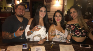 Image: Friends enjoying a night out at Schnebly Redland's Winery & Brewery in Homestead