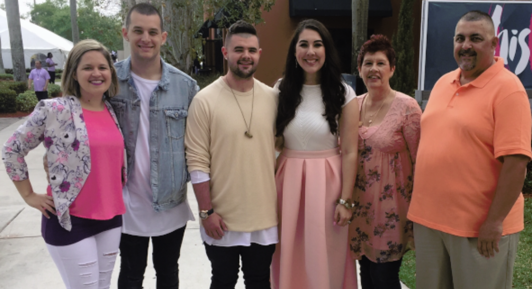 Image: Family celebrating Easter at church