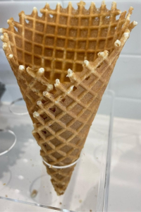 Image: A freshly made waffle cone