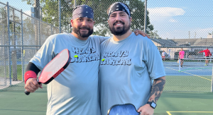 Image: Diana's husband and friend at a local pickle ball tournament