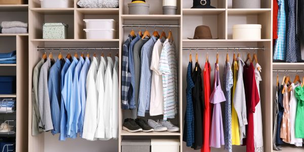 Image: An organized closet space