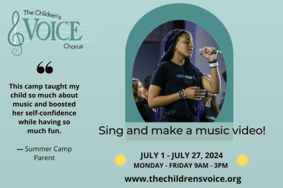 Image: Children's Voice Chorus 2024 Summer Camp Graphic