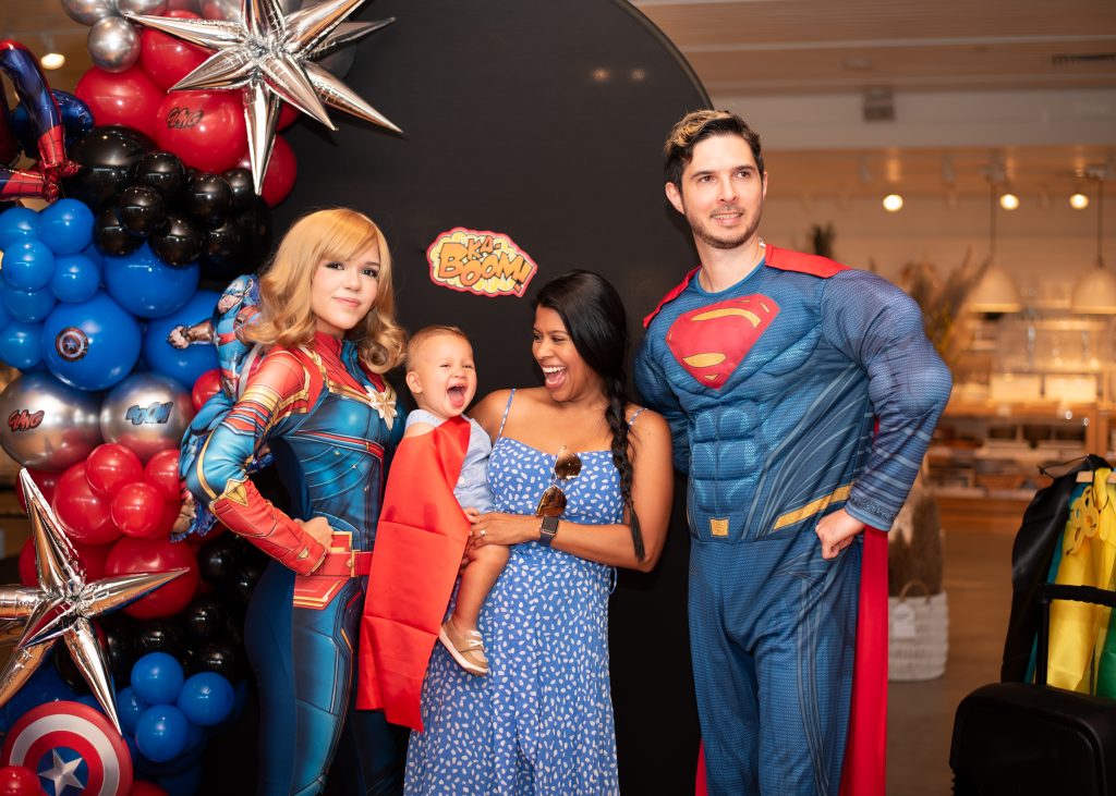 Miami Mom Collective Summer Play Date at Merrick Park Super Heroes