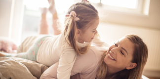 Image: A mom and daughter having fun together