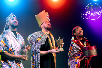 Image: The 3 Kings from Brevo Theatre's production of Langston Hughes' Black Nativity