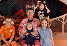 Image: Grandmother and grandkids at Great Wolf Lodge