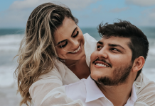 Image: A couple at the beach