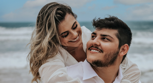 Image: A couple at the beach